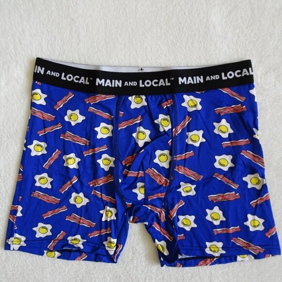 Bacon Theme Men's Boxer Briefs Size M Funny Underwear Gift Size 32 - 34 - Picture 2 of 10